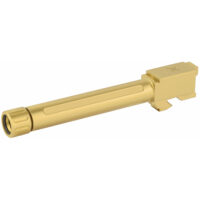 True Precision Fluted Barrel 9MM Threaded W/ Protector For Glock 17 Gold