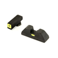 AmeriGlo CAP Tritium Iron Sights Glock 42 & 43 Green & Lime Green Square Rear