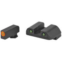 AmeriGlo Iron Sights for Glock 42 & 43 Green Tritium W/ Orange Outline Serrated