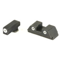 AmeriGlo 3 Dot Complete SetTritium Night Sight Glock 42/43 Green W/White Outline