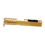 True Precision Stripped Slide For Glock G43/43X Gold TIN RMS Optic Cut Ported