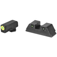 AmeriGlo Iron Sights Glock 17,19,19X,26,45 Gen5 Green Tritium & Serrated Rear