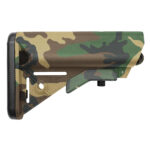 B5 Systems SOPMOD Stock Woodland Camo w/ QD Double resin and glass SOP-1188
