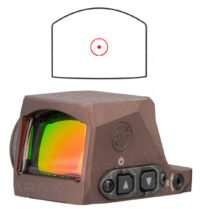 Open Box Sig Sauer RomeoX FDE Enclosed Compact Circle Red Dot Optic RMSc SORX1402